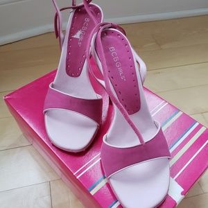 BCBG Girls pink slingback sandals in sz 8